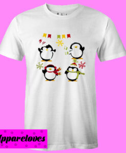4 Penguins christmas T shirt