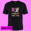 5 and awesome unicorn dabbing T shirt