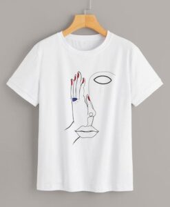 Abstract Figure Face T Shirt DAP