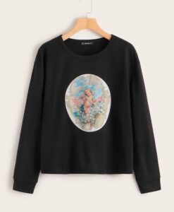 Angel Print Sweatshirt ZNF08