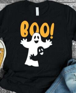 BOO HALLOWIN BLACK TSHIRT ZNF08