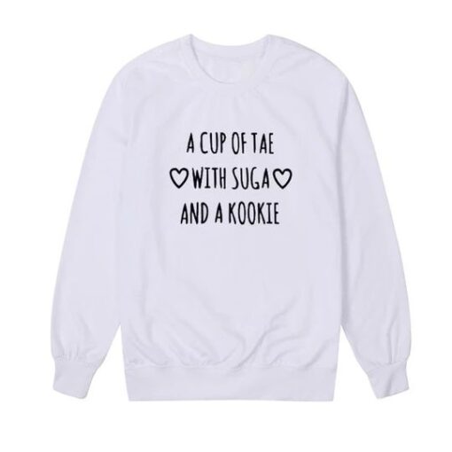 BTS A Cup Of Tae With Suga Sweatshirts ZNF08