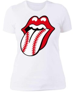 Baseball Lips Ladies Boyfriend Tee