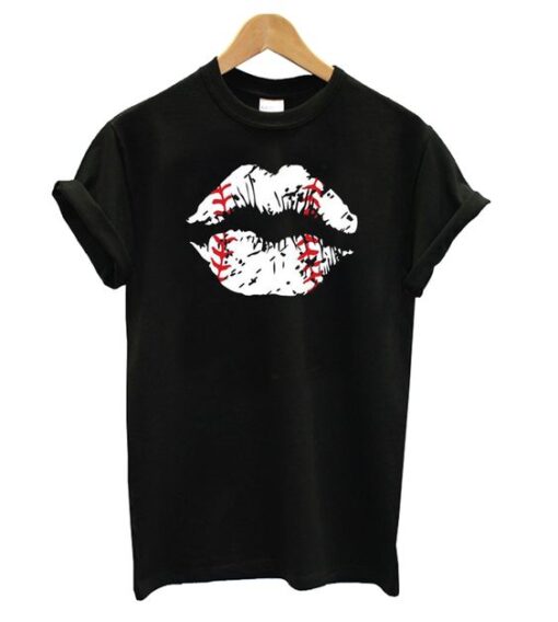 Baseball Lips T shirt ZNF08