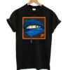 Blue Lips Black T shirt ZNF08