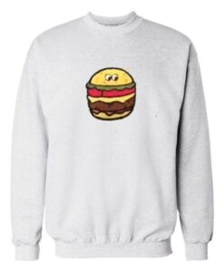 Burger Grey white Sweatshirt DAP