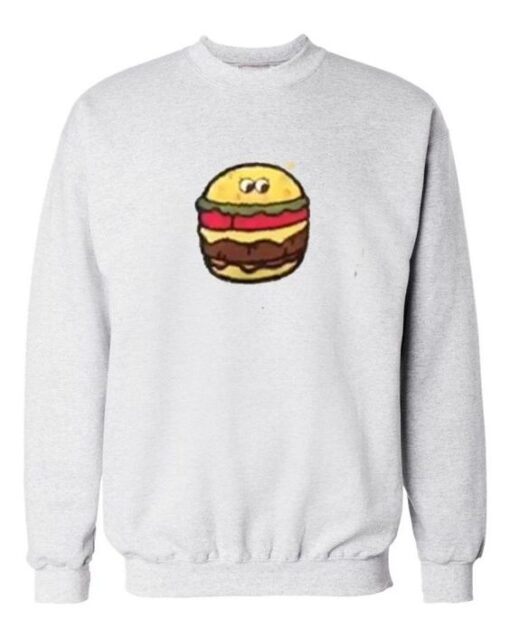 Burger Grey white Sweatshirt DAP