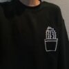 Cactus pot dark green sweatshirt