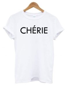 Cherie Slogan White T shirt DAP