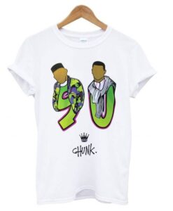 Chunk Fresh Prince 90 print Retro T shirt ZNF08