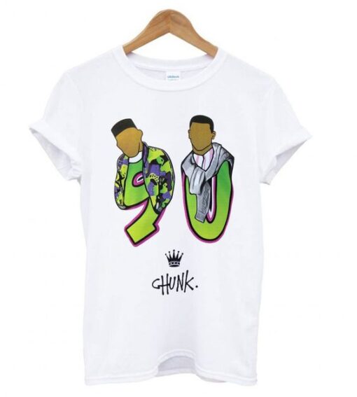 Chunk Fresh Prince 90 print Retro T shirt ZNF08