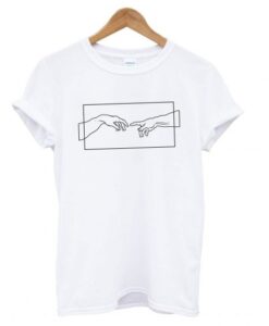 Creation Hands Line Art T shirt ZNF08