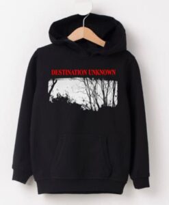 Destination unknown black hoodie ZNF08