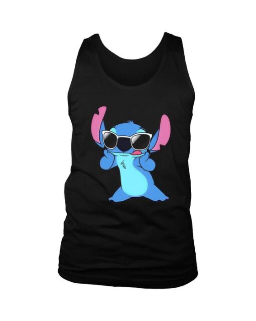 Disney Lilo And Stitch Sunglasses Famous Men's Tank Top AY