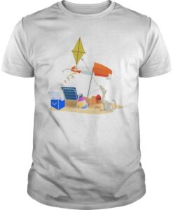 Dog Flying A Kite At The Beach T-Shirt, DAP