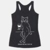 Drinking Wine And Feline Fine Racerback Tank ZNF08