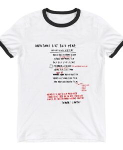 Film Christmas List Ringer T-Shirt