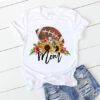 Football Mom Sunflower T Shirt ZNF08
