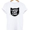 Grazy Cat Lady Silhouette Head T shirt ZNF08
