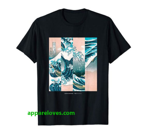 Great Wave Collage Japanese t shirt thd