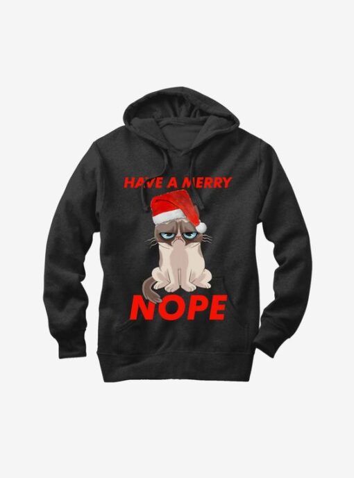 Grumpy Cat Have a Merry Nope Hoodie ZNF08