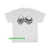 Hear See No Evil Skull T-shirt thd