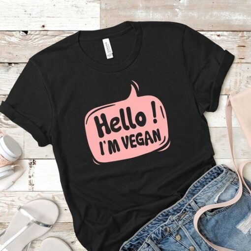 Hello Vegan T Shirt ZNF08