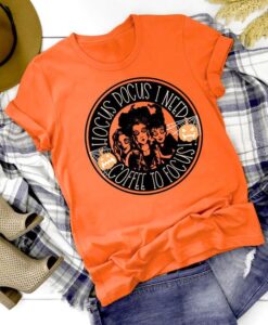 Hocus Pocus I Need Coffee To Focus T-Shirt ZNF08