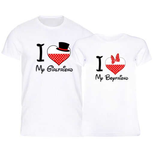 I Love MY Girlfriend Boy Friend COUPLE TSHIRT THD