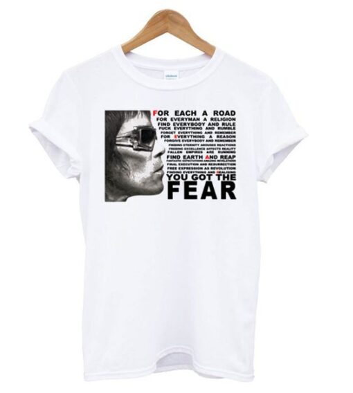 Ian Brown FEAR t shirt ZNF08
