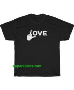 Love Middle Finger Logo T-Shirt thd