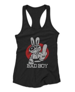 Middle Finger Gangsta Rabbit Bad Boy Woman's Racerback Tank Top ZNF08