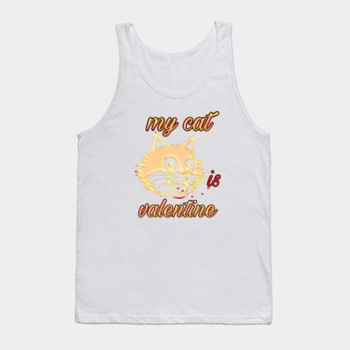 My Valentine Cute Cat Valentine Tank Top ZNF08