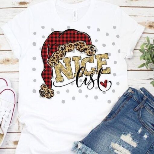 Nice list Christmas Sublimation Transfer TSHIRT ZNF08