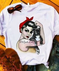Pitbull Lady T Shirt ZNF08
