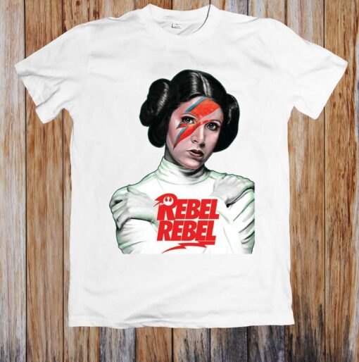 Princess Leia Rebel David Bowie Star Wars Force Unisex T Shirt