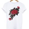 Roses embroided White T-shirt