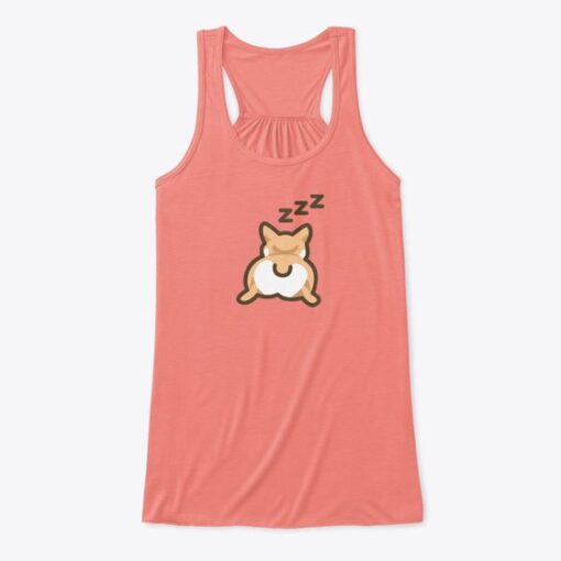 Sleepy Corgi - Flowy Tank ZNF08