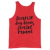 Sunrise Day Drink Sunset Repeat Womens Unisex Tank Top ZNF08