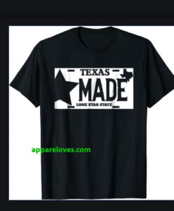Texas Made Lone Star License Plate T-Shirt thd