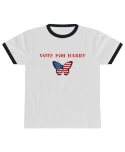 Vote For Harry , USA Butterfly T-shirt, Election Shirt