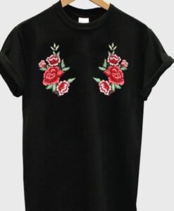 black floral tshirt ZNF08