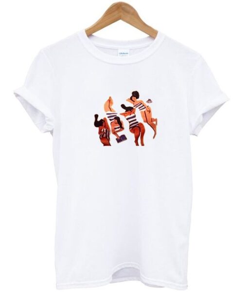 sunbathing woman t-shirt ZNF08